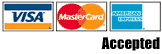 Visa,MC,AMEX Accepted